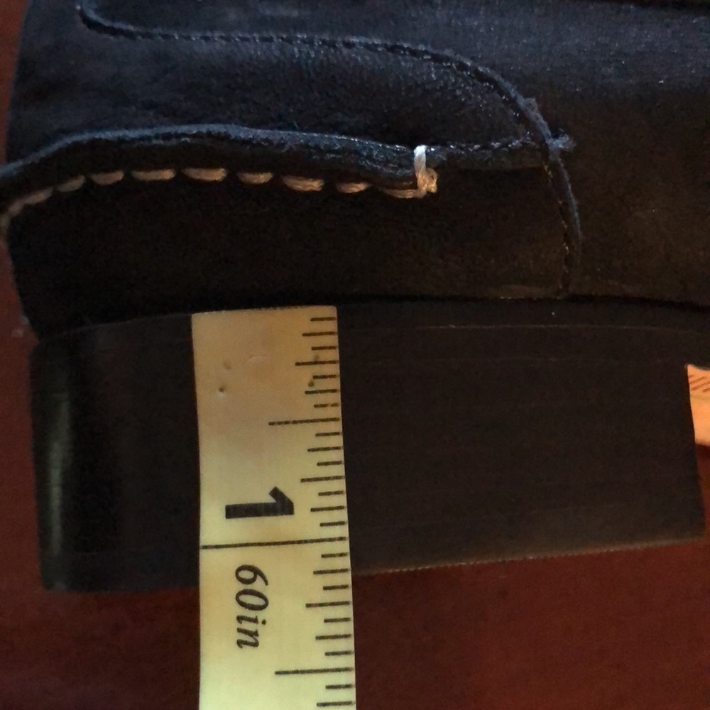 True Ivy Leather Black Ally Nubuck Studds Details Penny Slip On Loafer 8M - Picture 15 of 15